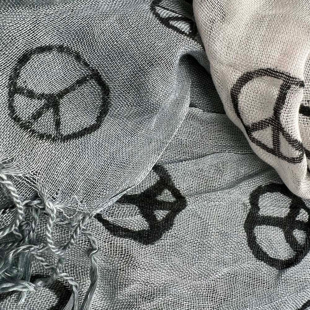 2pcs Understated Elegance Subtle Pattern Scarf Grey Printed Scarf,vacation,daily Life,evening Party,Office Appropriate Subtlety For Women Men - cas7m