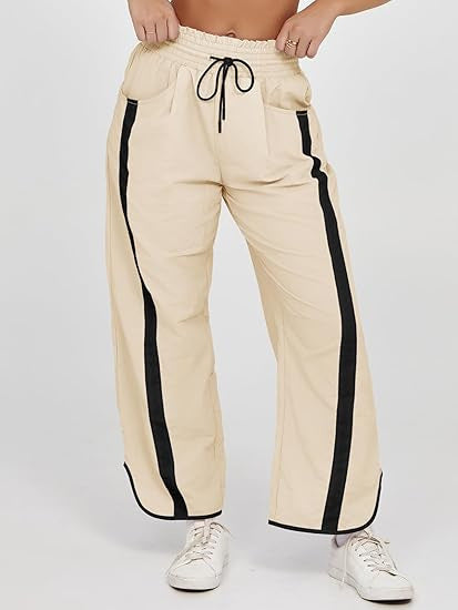 Casual Loose Drawstring Bucket Pants Women's Clothing - cas7m