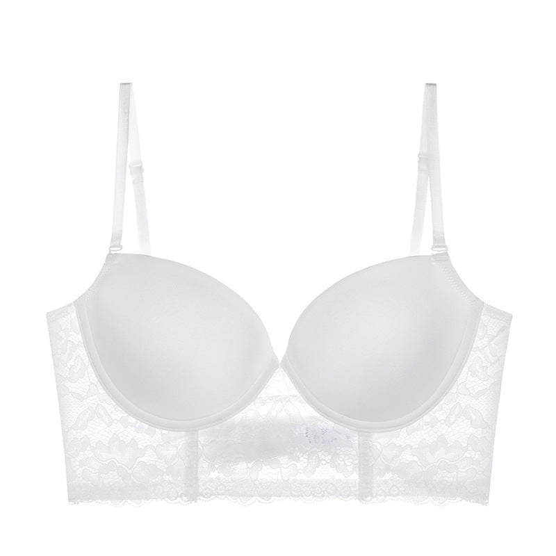 Glossy Big Chest Breast Contracting Bra Invisible Beauty Back Underwear Women - cas7m