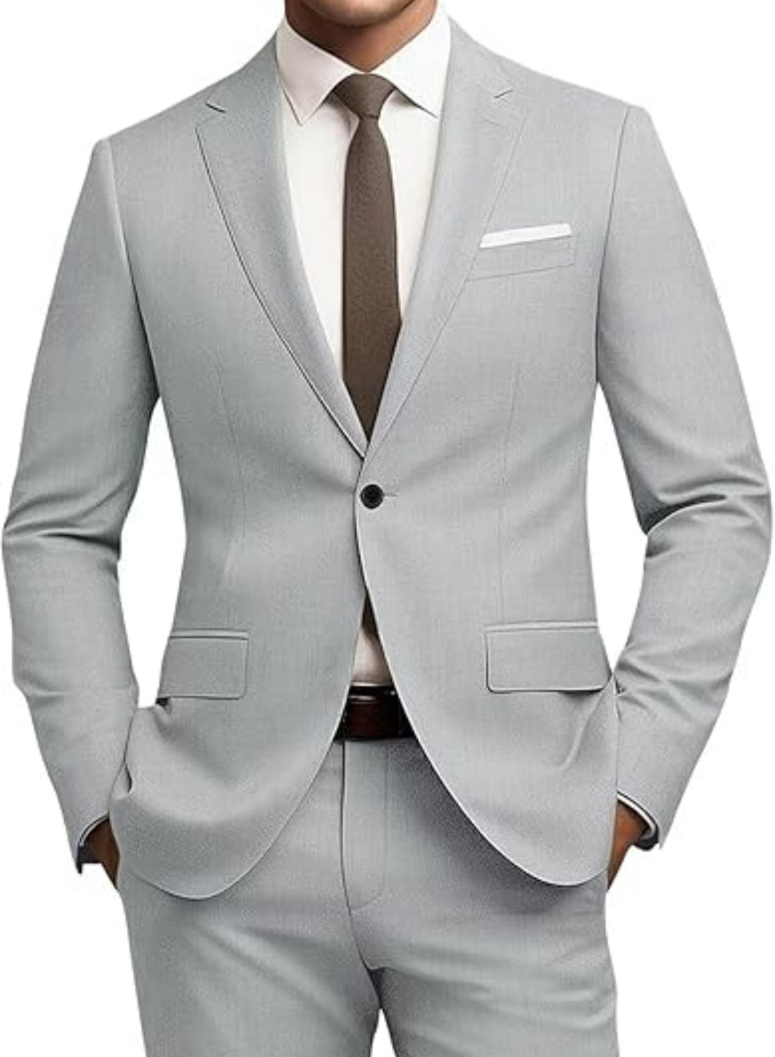 Men's Business Formal Suit Set - All Season Slim Fit - cas7m