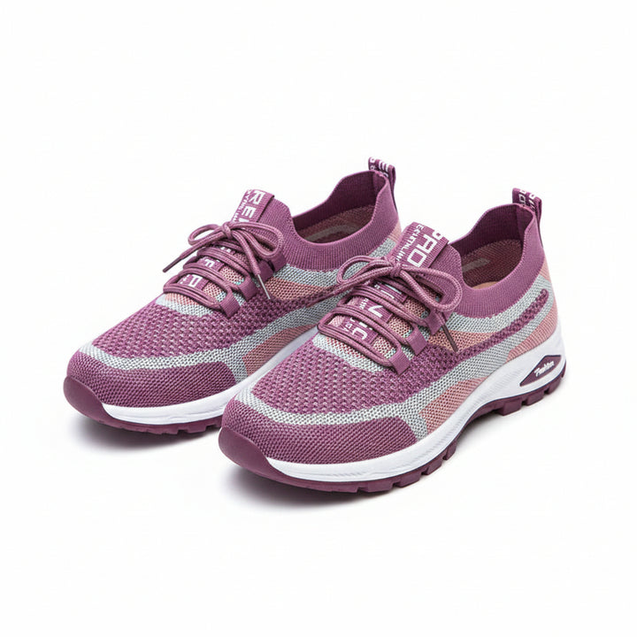 Women's Sporty Flyknit Mesh Shoes Low-cut Lightweight Casual And Versatile - cas7m