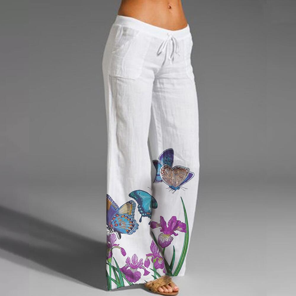 Wide Leg Yoga Pants Women's Loose 3D Digital Printing Loose Trousers Straight-leg Pants - cas7m