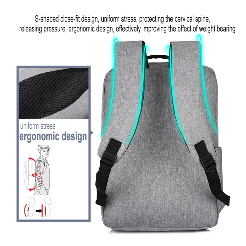 Ergonomic USB Charging Backpack - Stylish & Convenient for Travel - cas7m