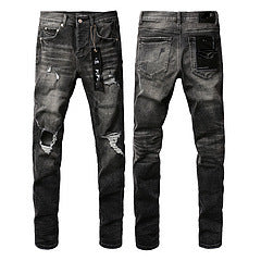 High Street Jeans Black Slim Fit Stretch Skinny Men - cas7m