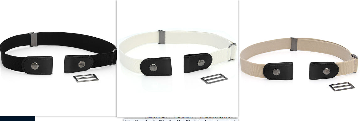 New Slim Elastic Invisible Belt Simple Lazy Belt Fat Elastic Leather - cas7m