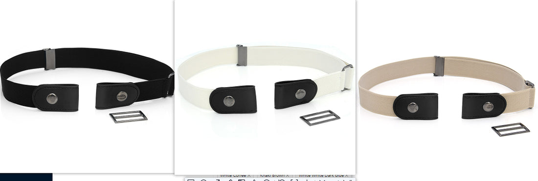 New Slim Elastic Invisible Belt Simple Lazy Belt Fat Elastic Leather - cas7m