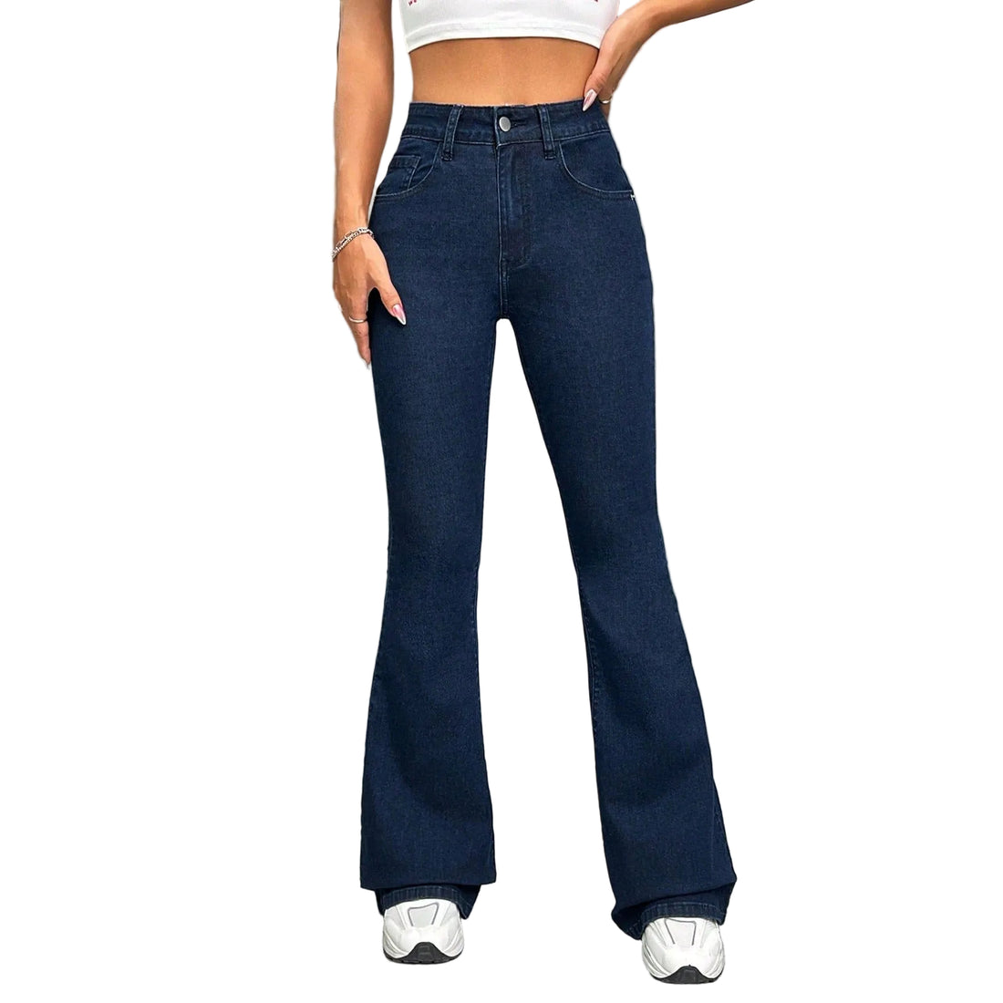 Summer Women's Flared Denim Pants, Versatile, Elegant, Slim-Fitting, Fashionable Long Trousers