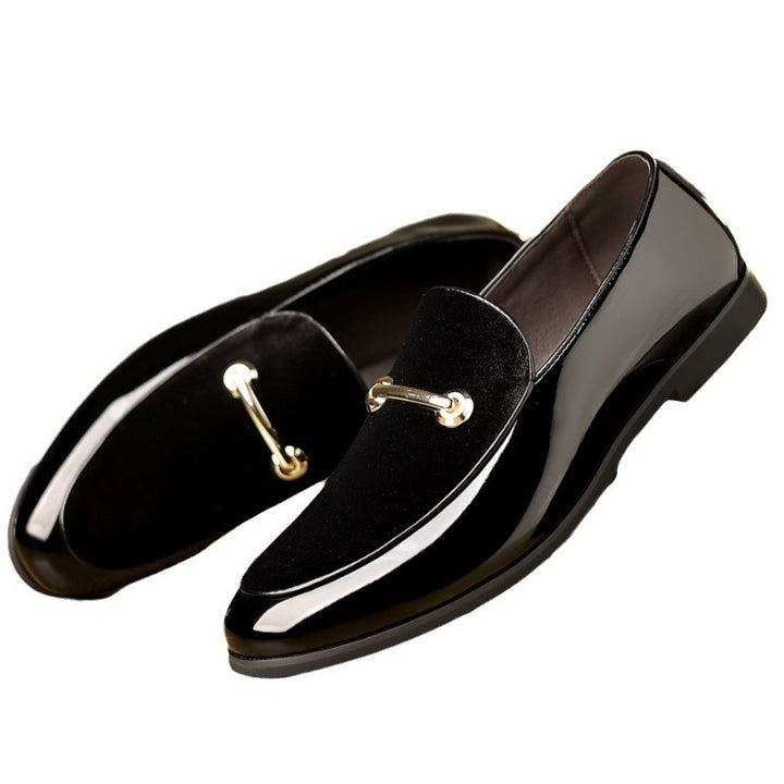 Elegant Plus Size Men's Leather Shoes with Vibrant Details - cas7m