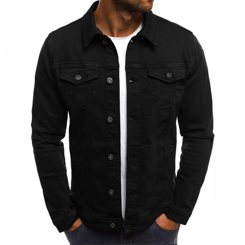 Casual Men Jacket Denim Button Shirt - cas7m