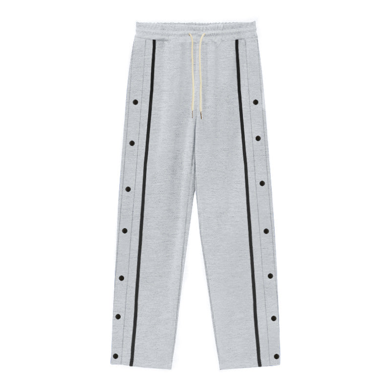 Casual Sports Breasted Pants Men's Loose Straight Trousers - cas7m