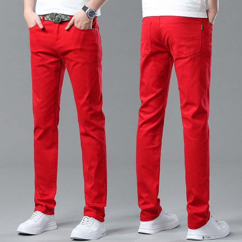 Men Fashion Brands Stretch Slim Fit Skinny Pants - cas7m