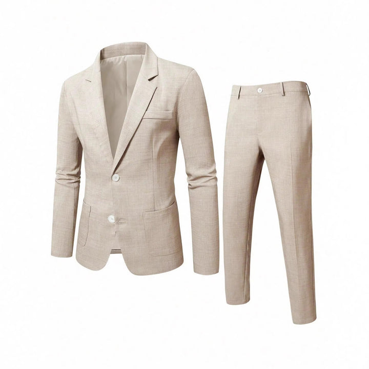 Mens Solid-Colored Business Suit Set - cas7m