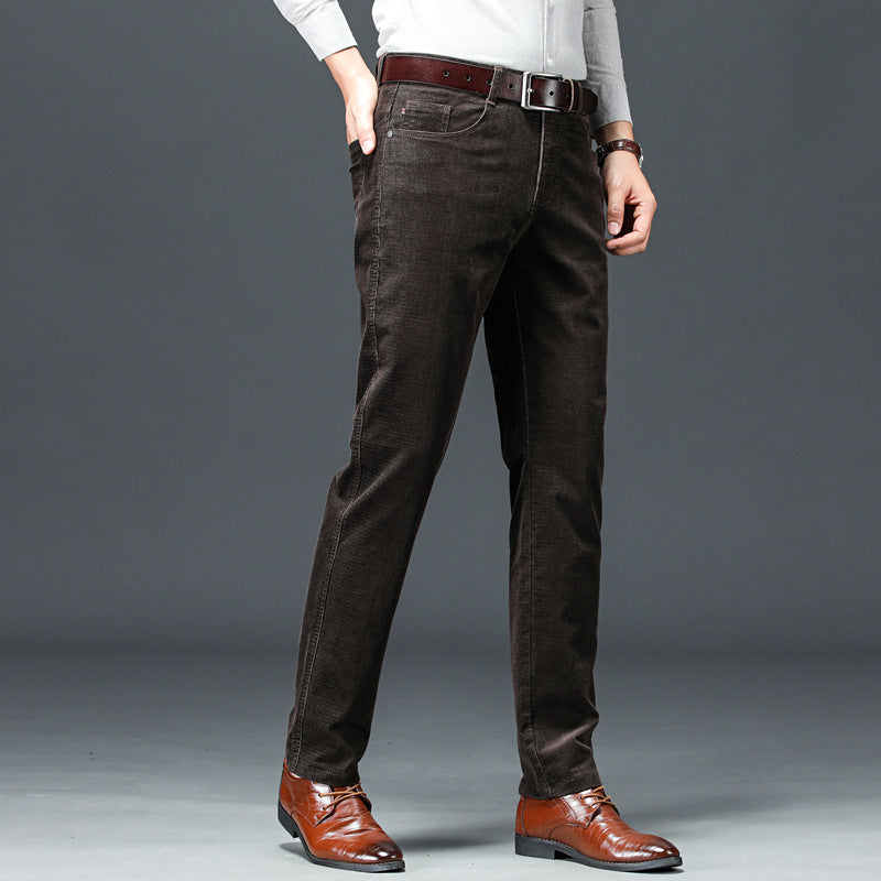 Casual Pants Men's Business Formal Corduroy Straight - cas7m