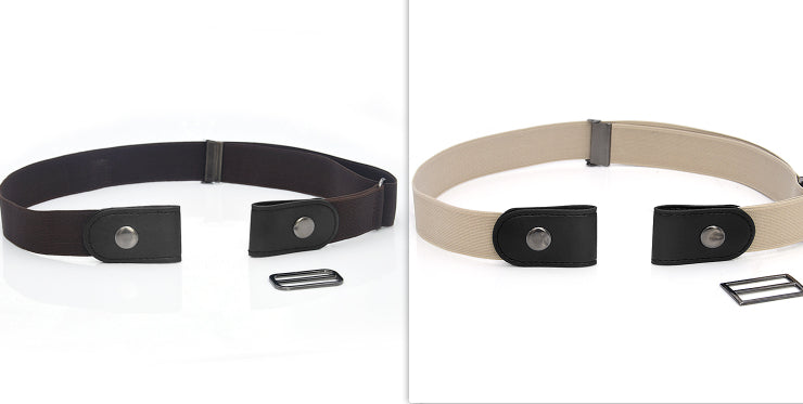 New Slim Elastic Invisible Belt Simple Lazy Belt Fat Elastic Leather - cas7m