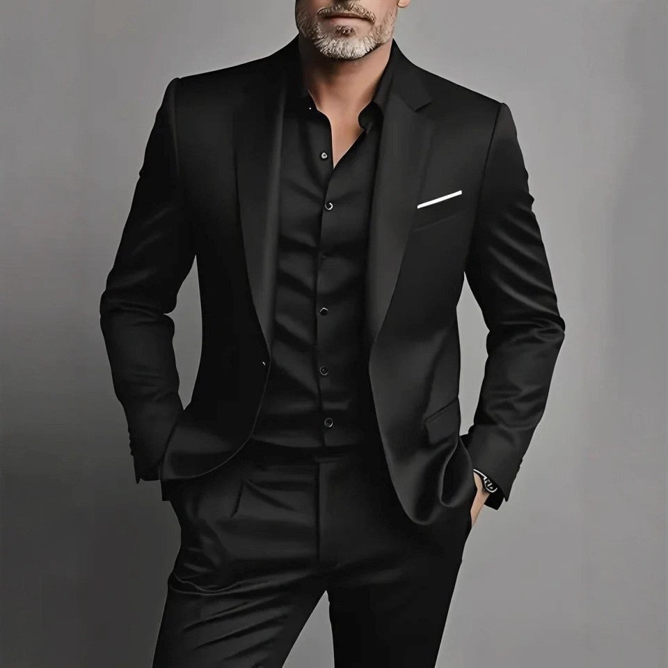 Men's Business-Casual Two-Piece Suit Set - cas7m