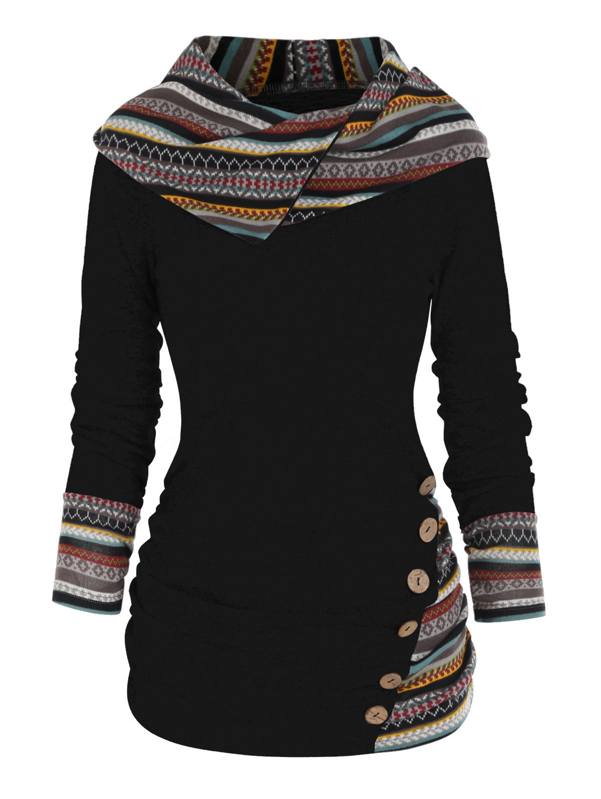 Knitted Long Sleeve Button Top Women - cas7m
