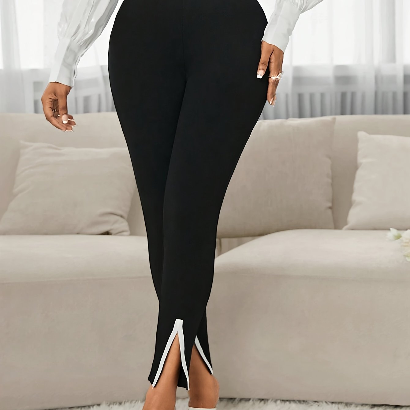 European And American Elegant Commuting Slim-fit Pants - cas7m