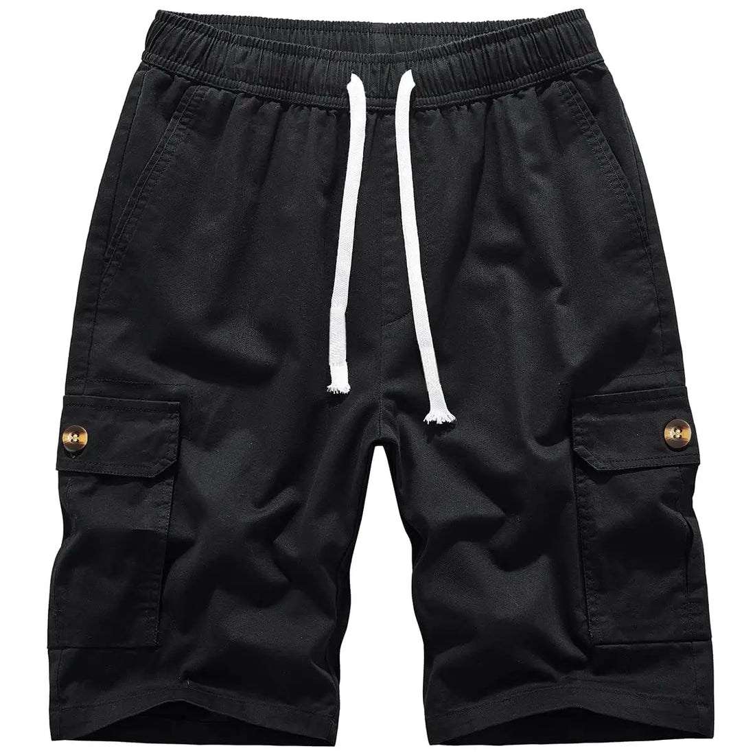 Msmsse Knee-Length Cargo Shorts for Women with Pockets Black XL