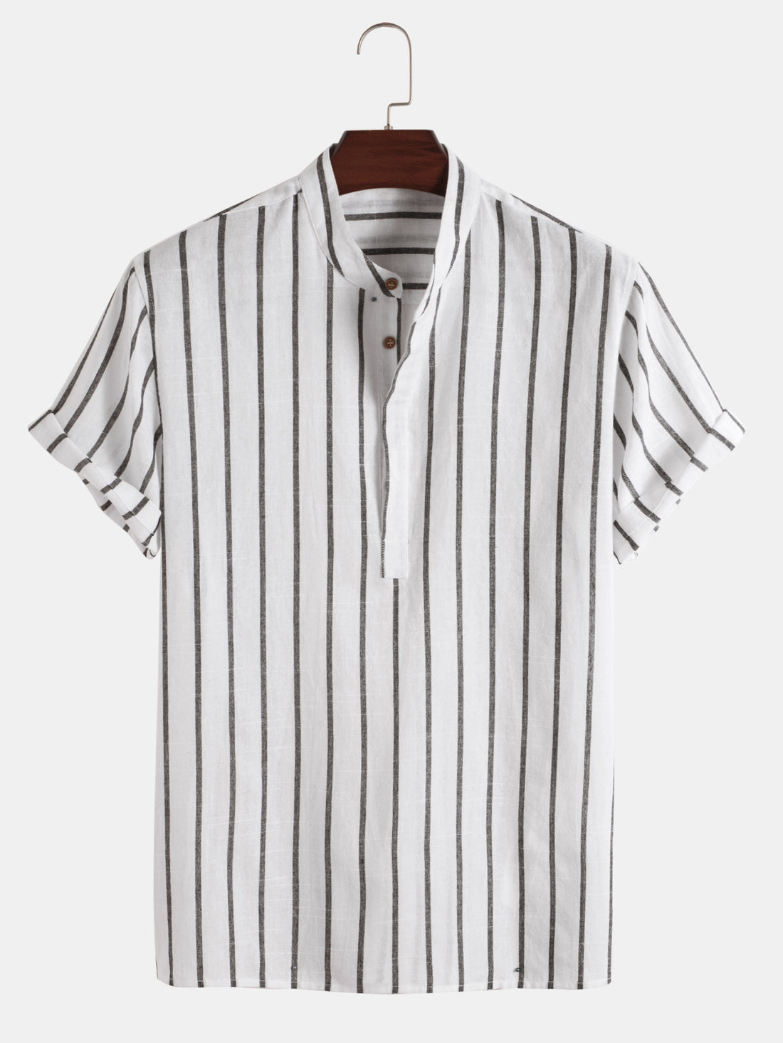Fashion Striped Casual Men's Shirt Short Sleeve - cas7m