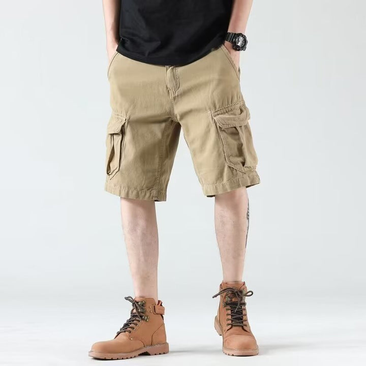 Heavy American Wear-resistant Overalls Shorts Men - cas7m