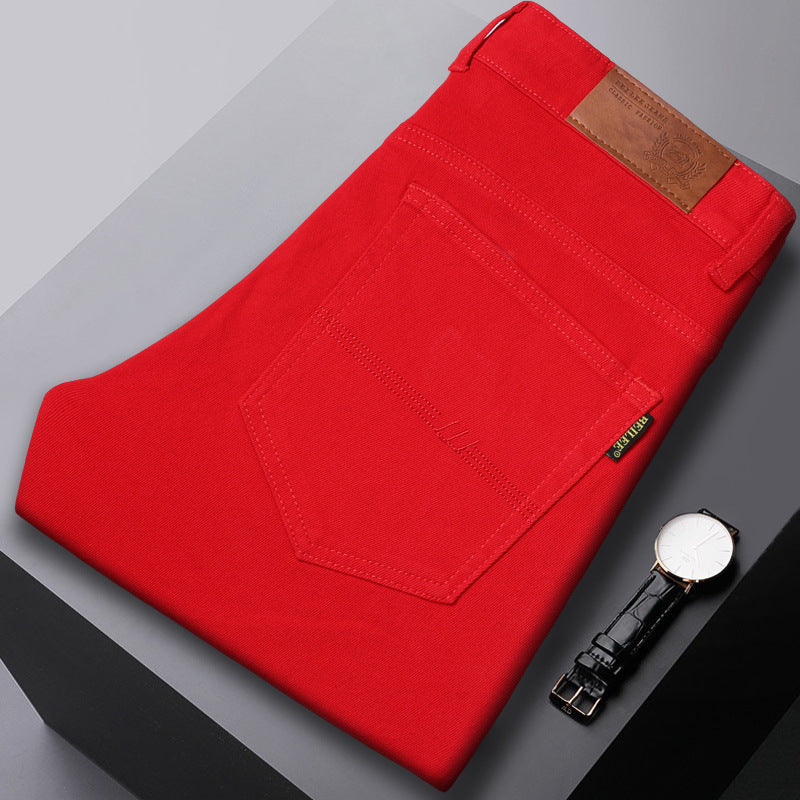Slim Fit Stretch All-matching Mid Waist Casual Jeans - cas7m