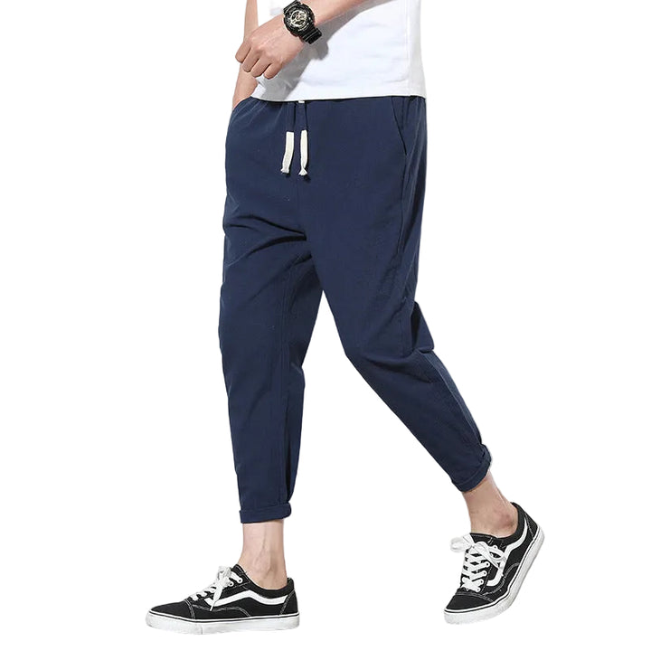 Summer men's pants pants linen Korean trend loose casual pants feet cotton Mahal pants men's pants - cas7m