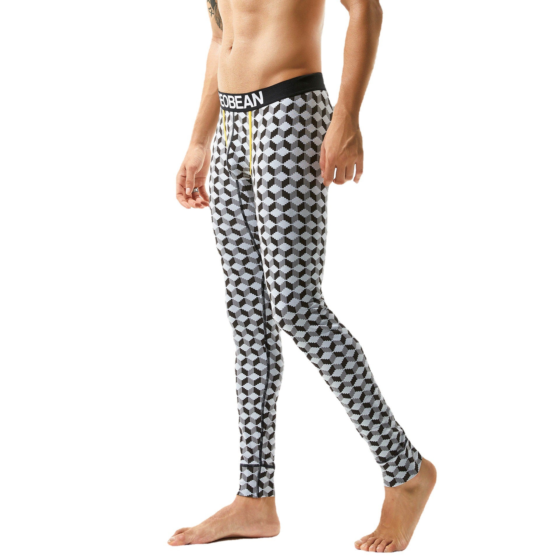 Men's Long Johns Elastic Breathable Cotton Thermal Pants - cas7m