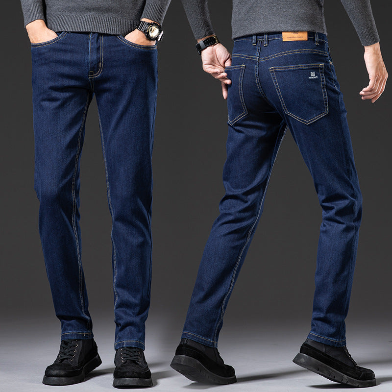 Slim Fit Elastic Straight Jeans For Men - cas7m