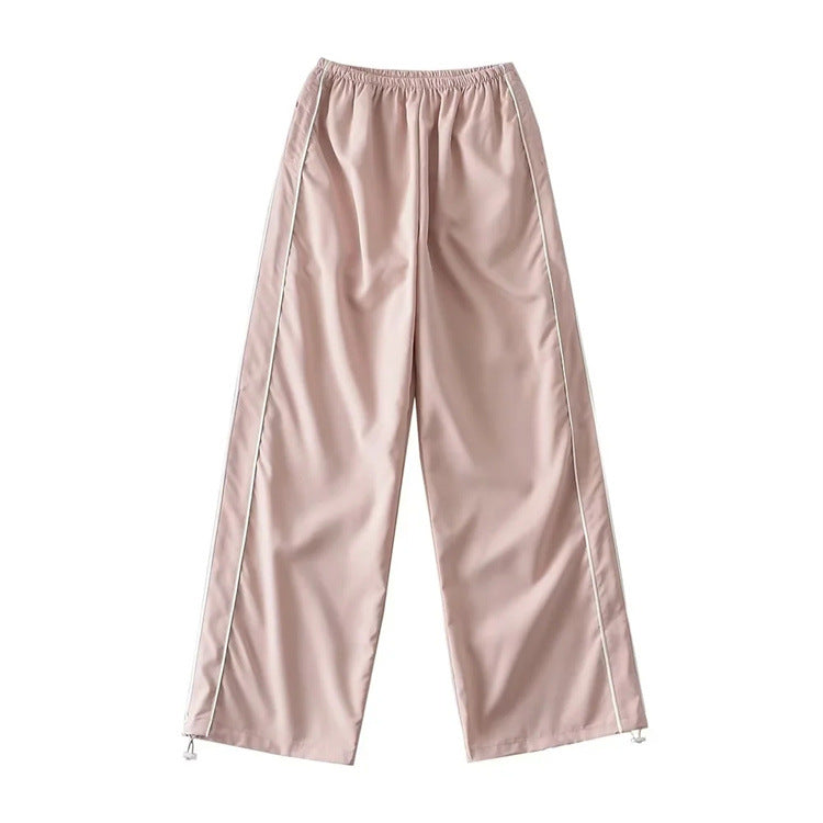 Women's Drawstring Striped Quick-drying Casual Pants - cas7m