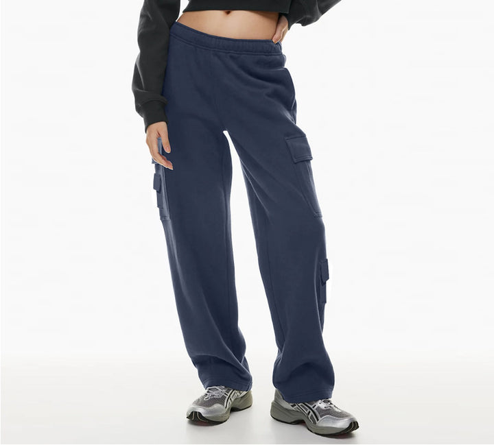 Women's Fashion Work Clothes Pocket Sweatshirt Trousers - cas7m