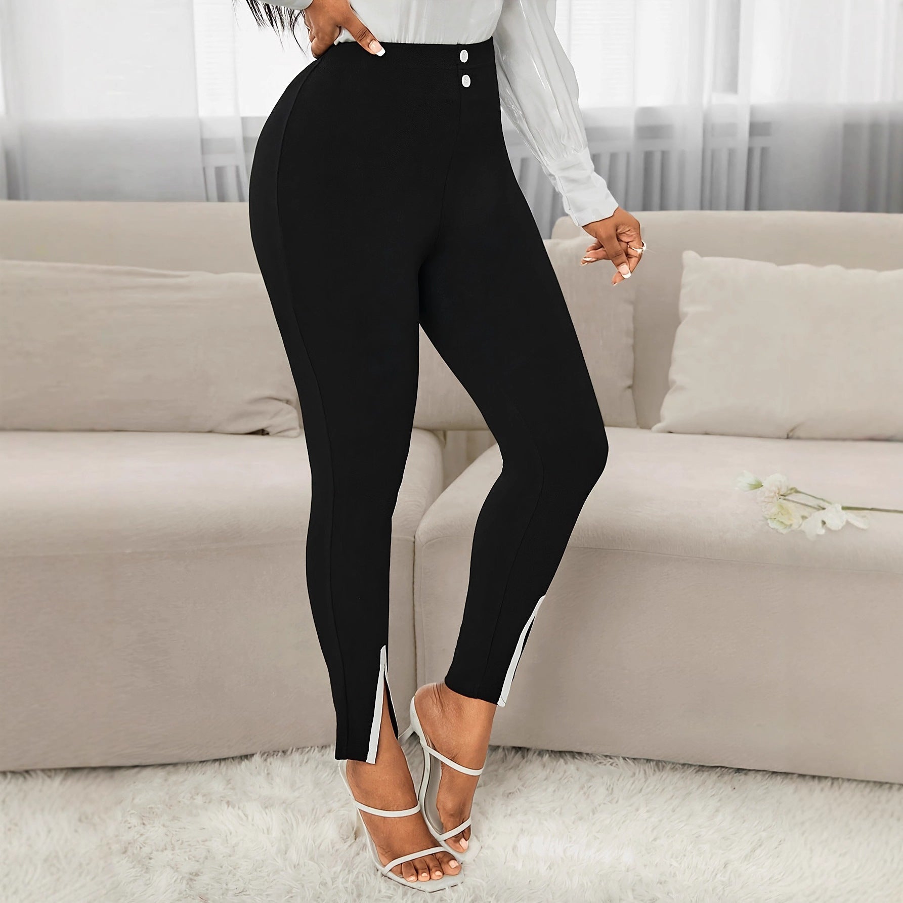 European And American Elegant Commuting Slim-fit Pants - cas7m