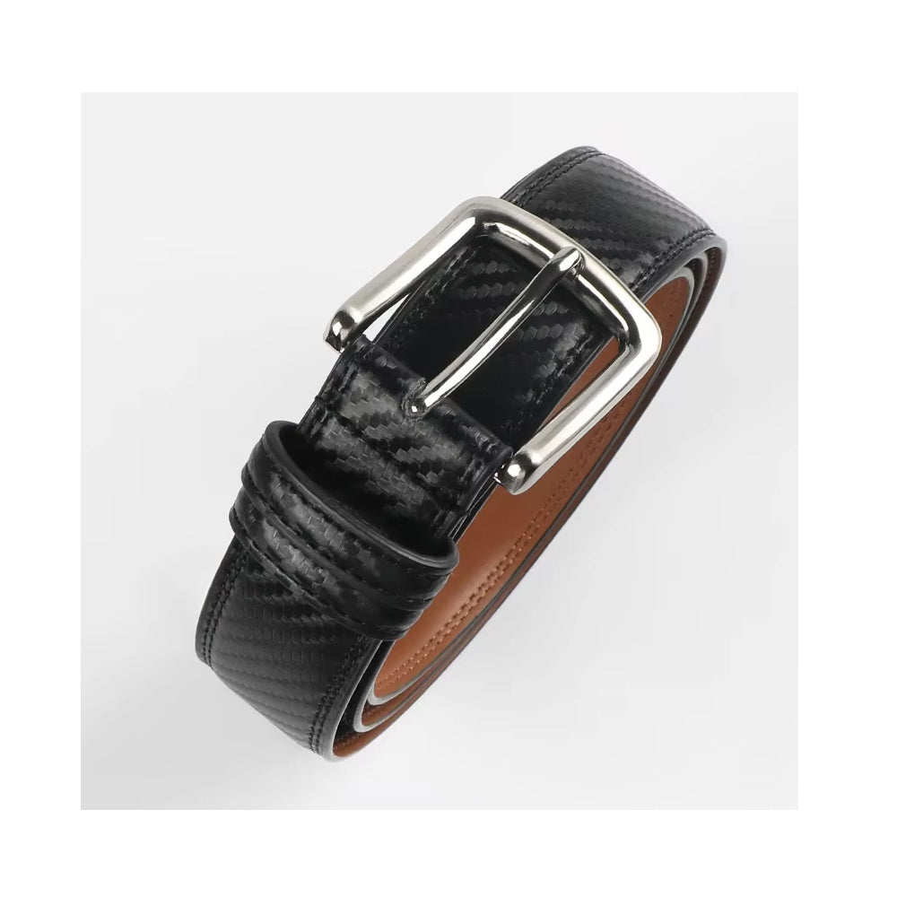 Genuine Business Leather Belt For Men Or BOY Swivel Pin Buckle Casual Versatile Belt - cas7m