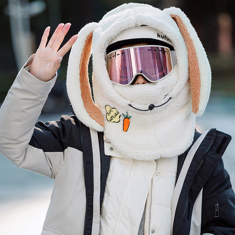 Korean Style Mask Hat Scarf Integrated - cas7m