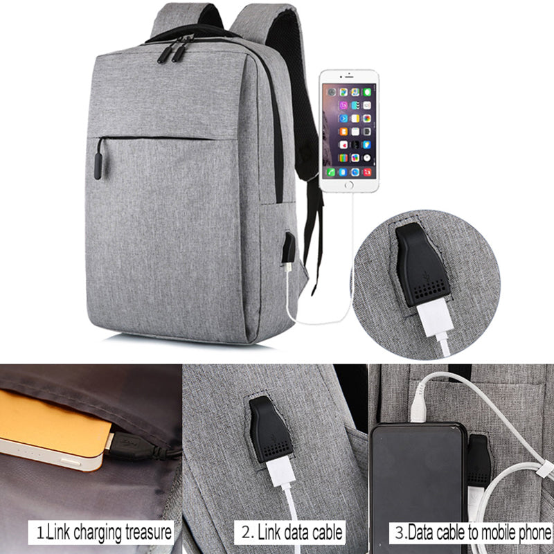 Ergonomic USB Charging Backpack - Stylish & Convenient for Travel - cas7m