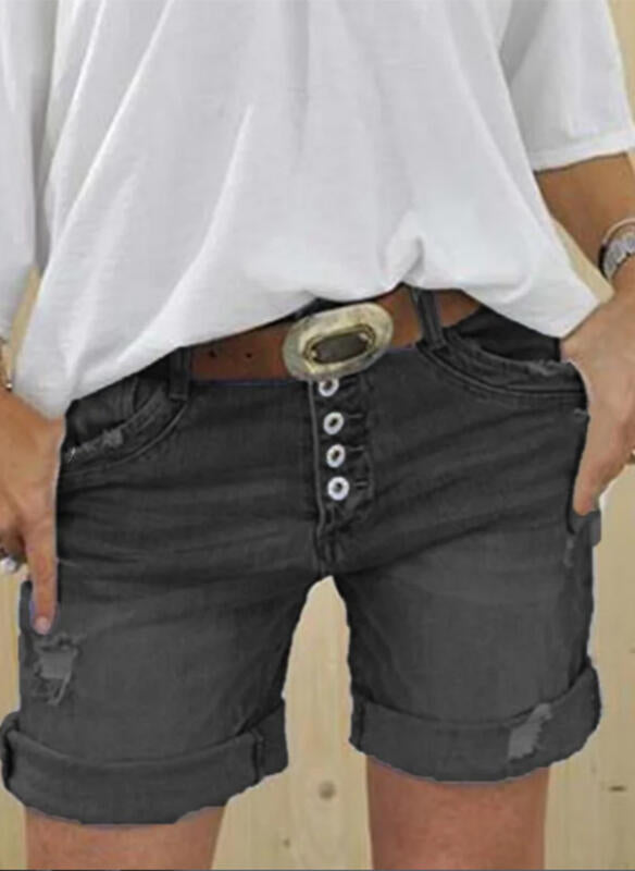 High-waisted Denim Shorts For Women - cas7m