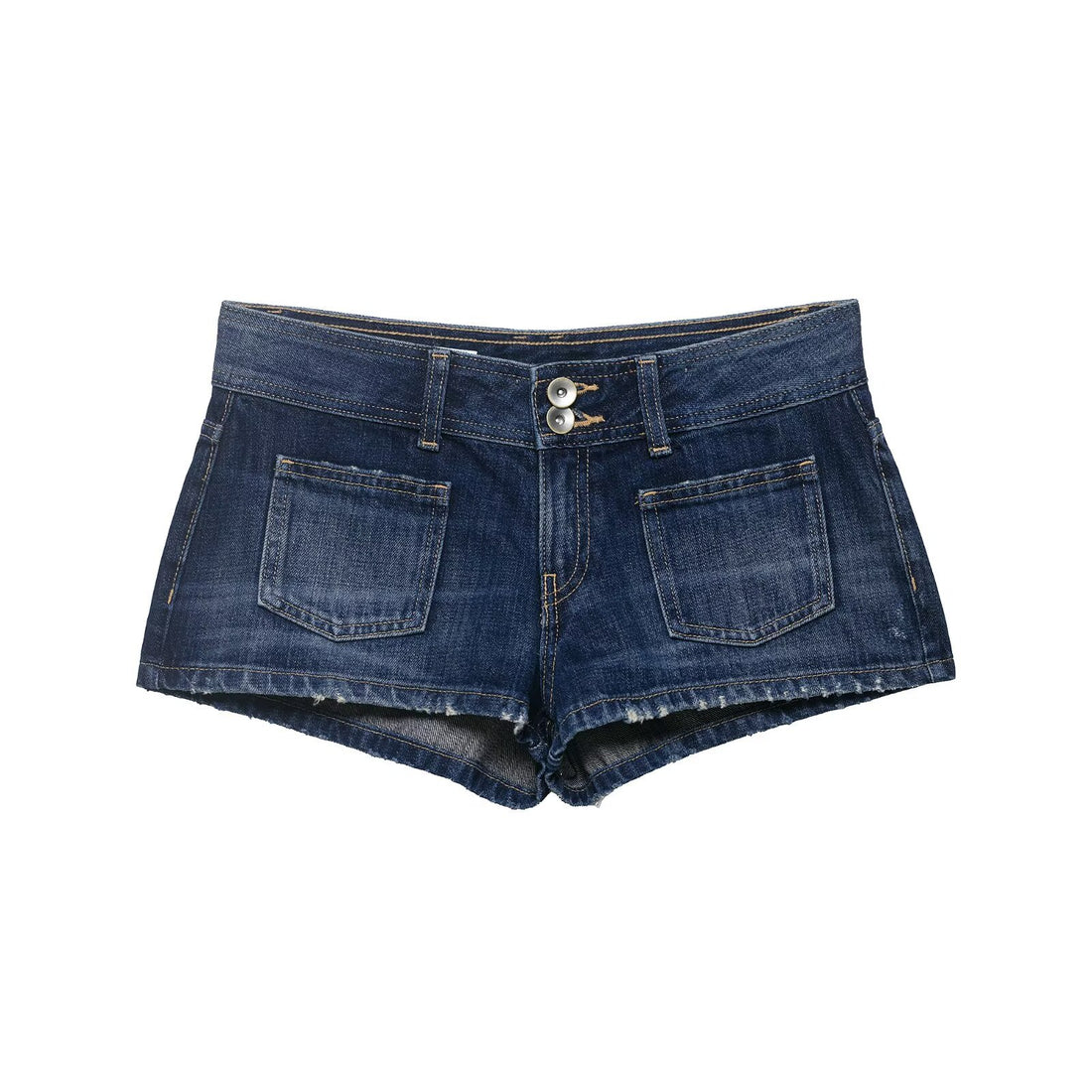 Street low rise mini denim shorts