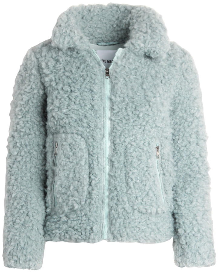 Steve Madden Girls Sherpa Zip Jacket - Casual Teddy Coat for Girls (4-16)