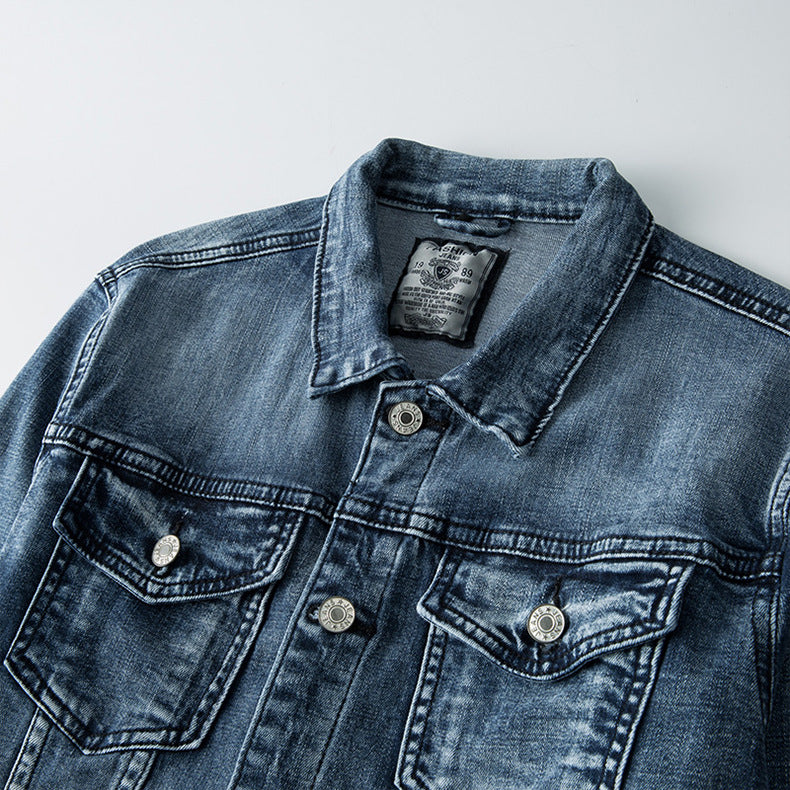 Plus Size Men's Denim Clothes Jacket Coat - cas7m