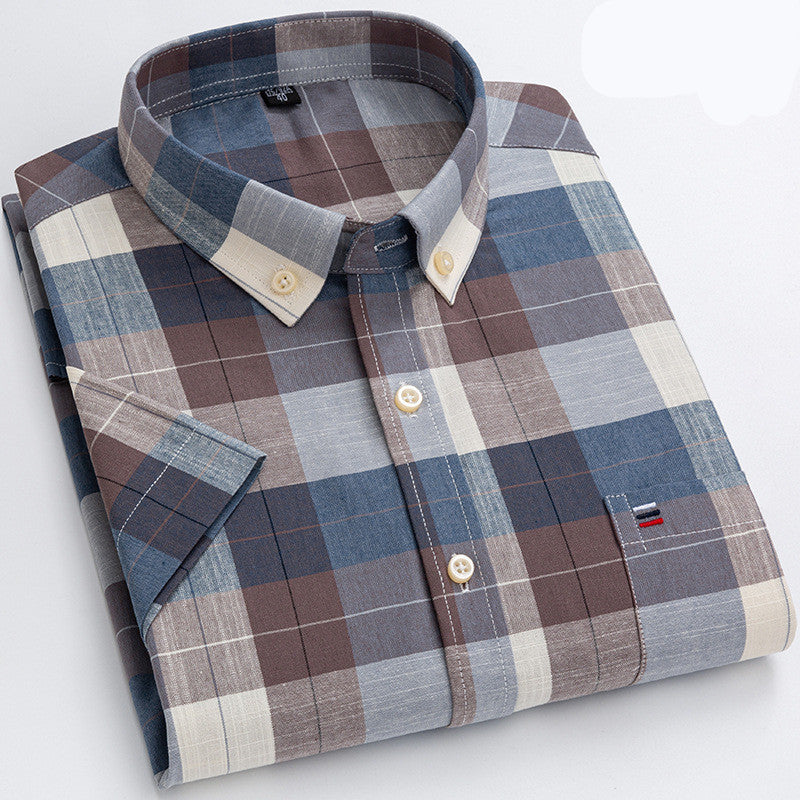 Summer New Short-Sleeved Shirt Men - cas7m