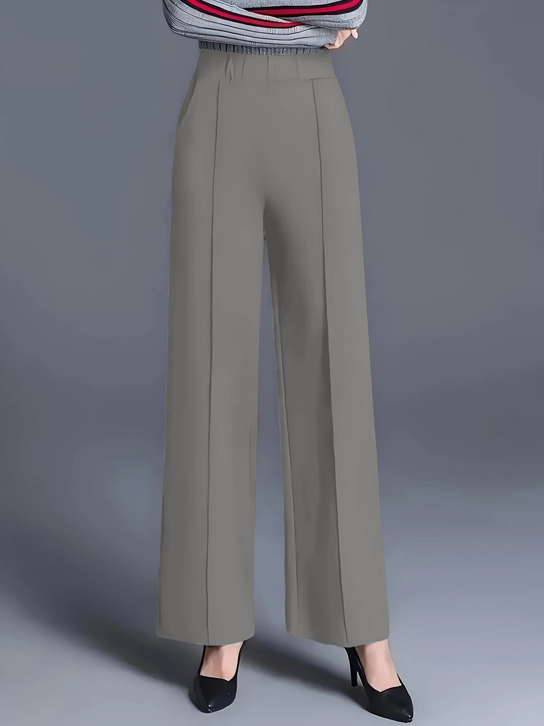 Elegant High Waist Wide Leg Pants: Chic Autumn Winter Essential - cas7m