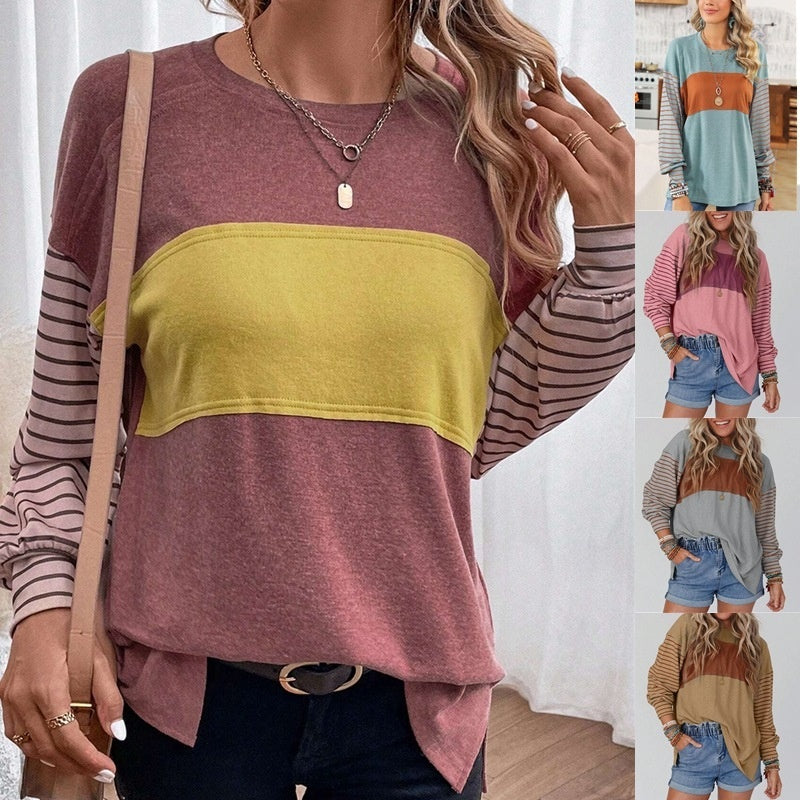 SpringAutumn New Style Pullover Casual Long Sleeve T-shirt For Women - cas7m