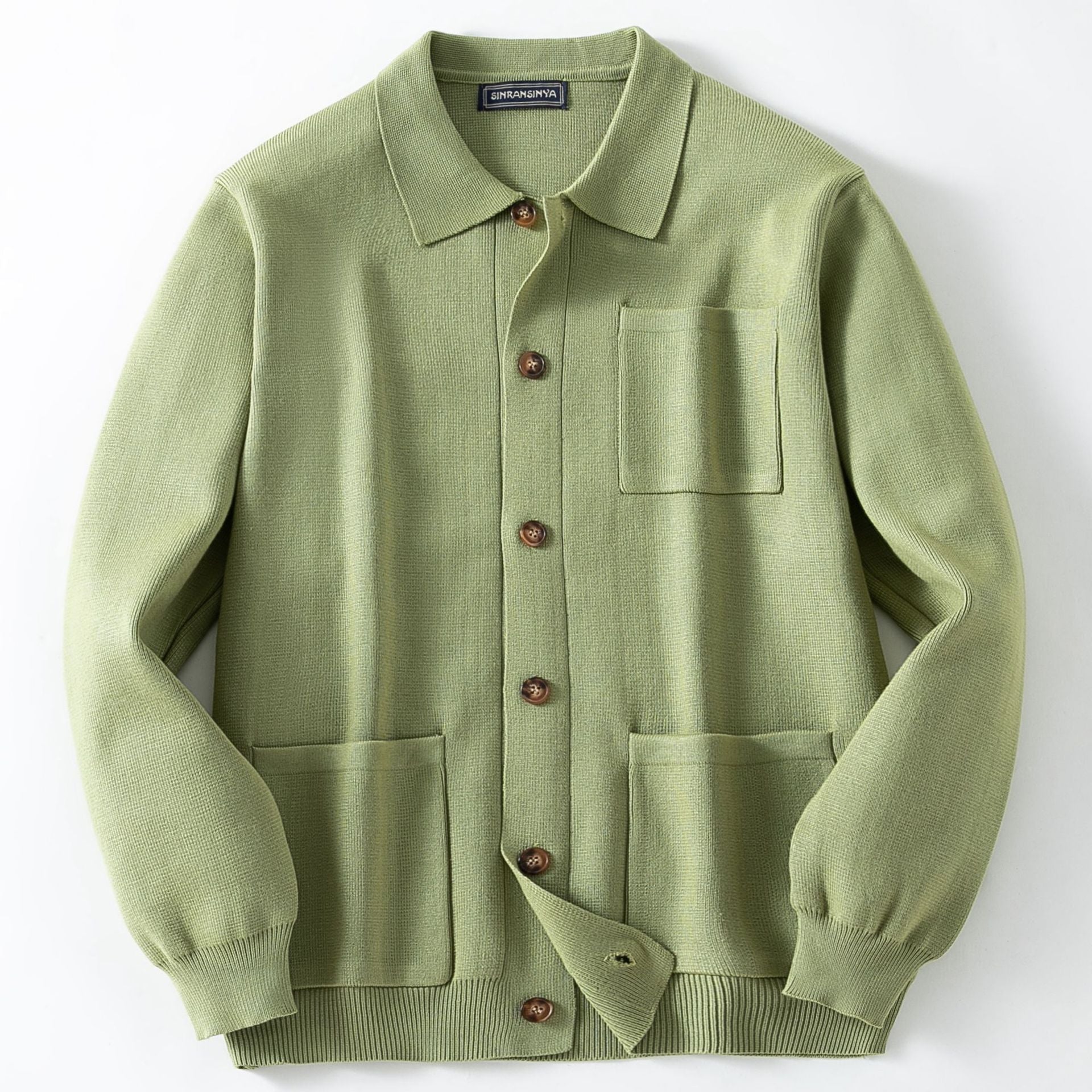 High-density Sweater Shirt Collar Long Sleeve - cas7m