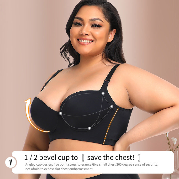 AeroLift Knit Bra with Air Cushion Support - Black/Skin Tone - cas7m