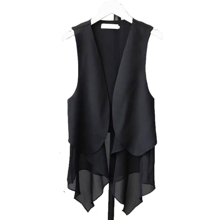 Korean-style Sleeveless Irregular Chiffon Vest Womens - cas7m