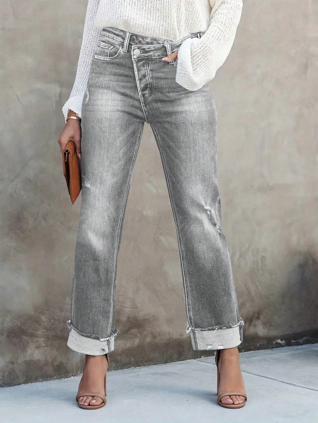 Women's Fashion Individual Casual Loose Jeans - cas7m