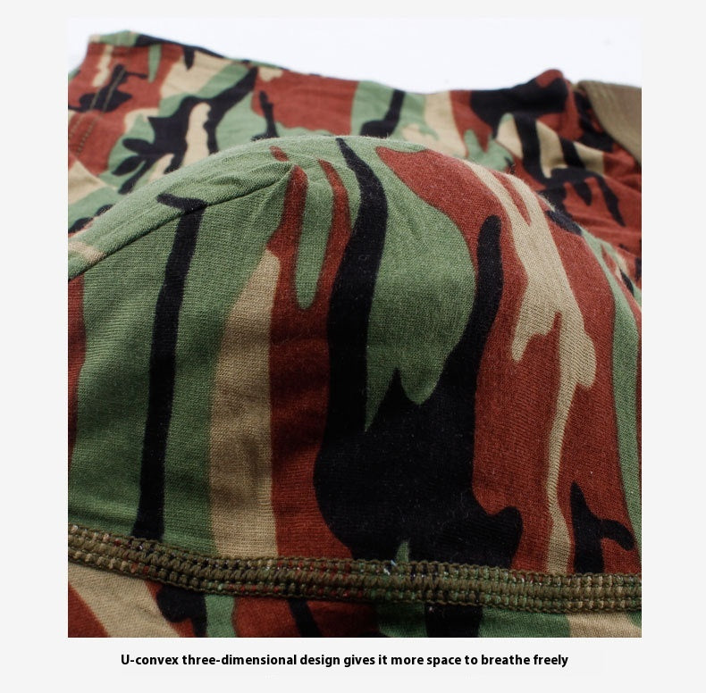 Camouflage Men's Underwear Modal Breathable Boxers Mid-waist Printed Boxers - cas7m
