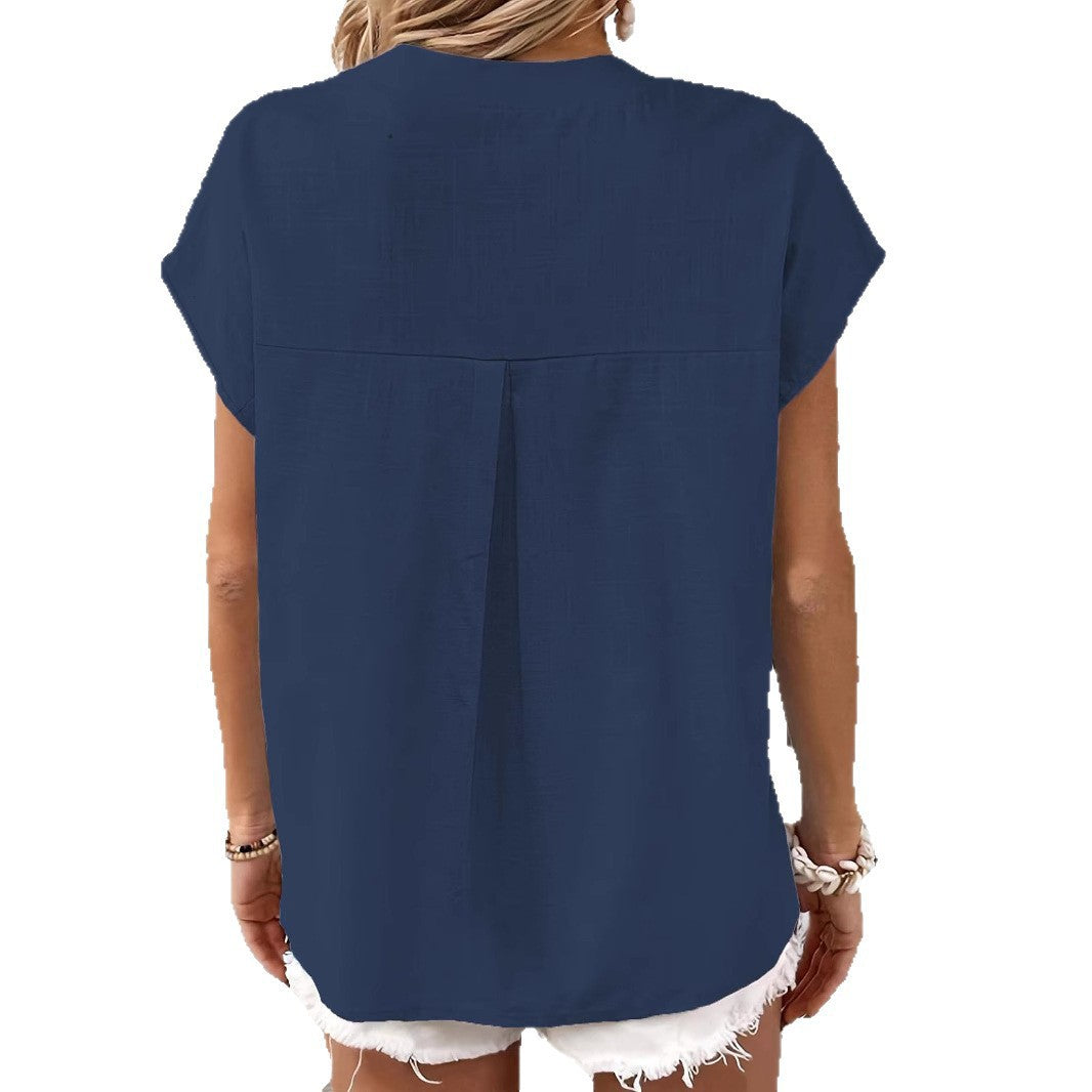 Retro Cotton And Linen Women's Casual Shirt - cas7m
