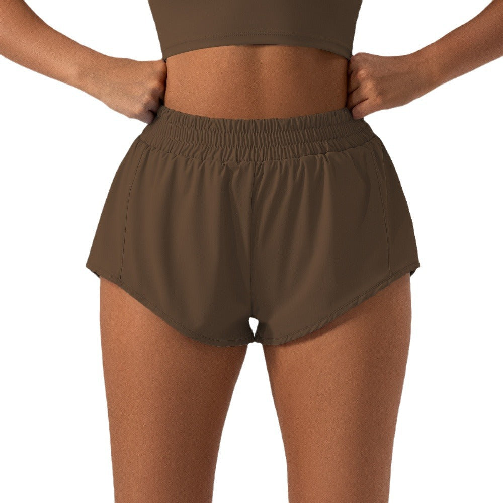 Women's Loose High Waisted Yoga Shorts - cas7m