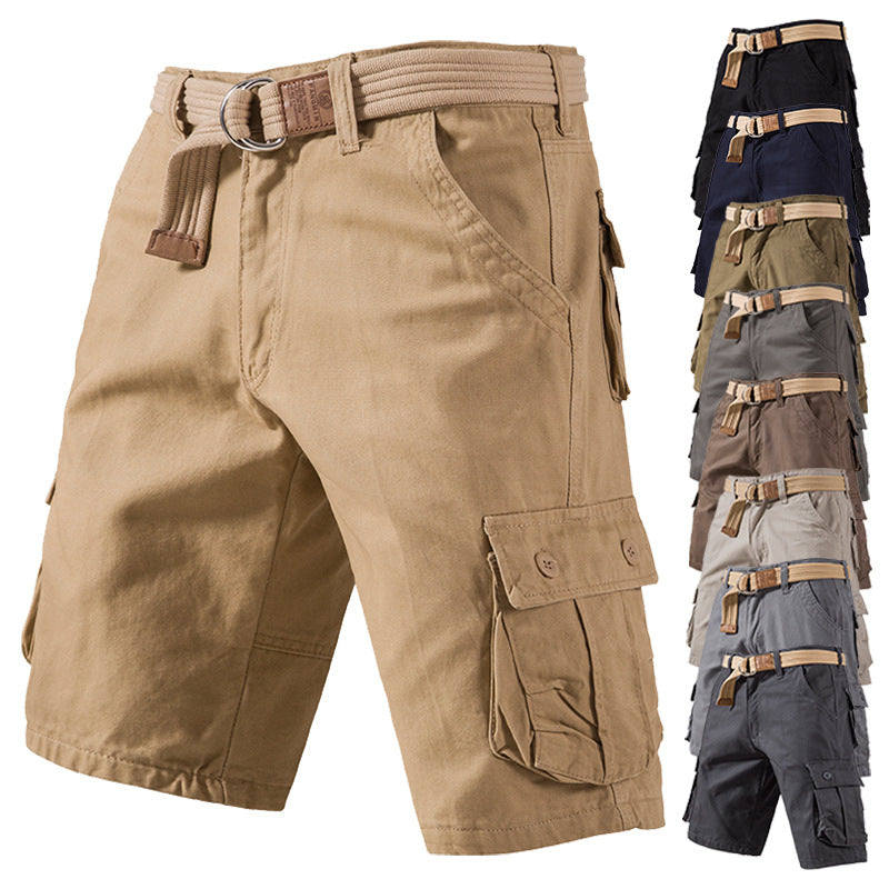 Men's Cotton Cargo Shorts - Summer Plus Size Overalls - cas7m