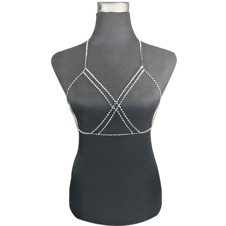 Diamond Bra Body Chain Chest Chain - cas7m